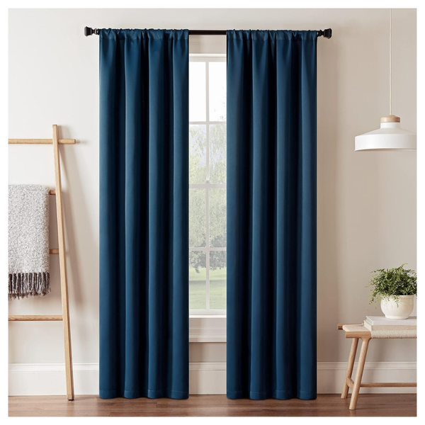 37" x 63" Blackout Insulated Curtain Panel (Indigo)
