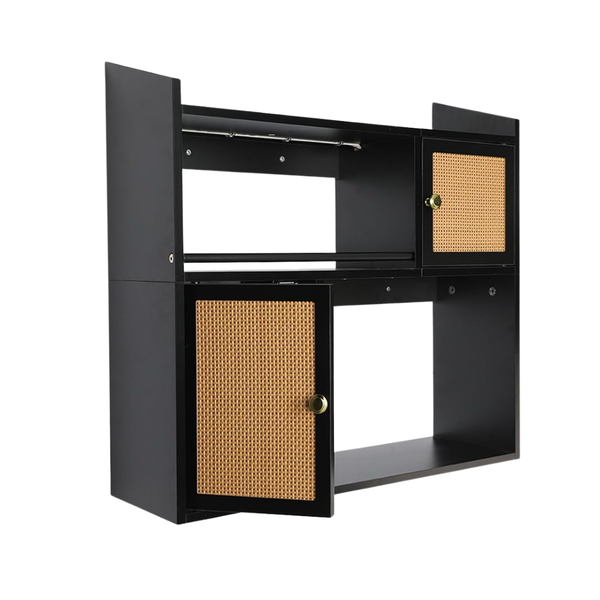 Two-Door Wall Mounted Floating Bathroom Cabinet With Light