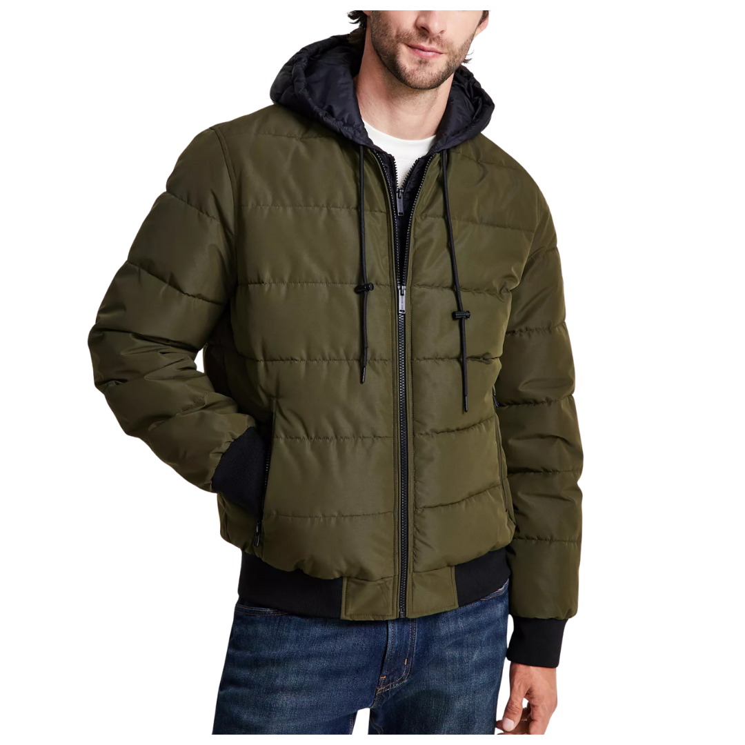Michael Kors Men's Hooded Puffer Bomber Jacket (4 Colors)