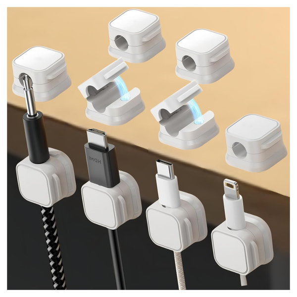 10-Pack Adjustable Magnetic Cable Clips