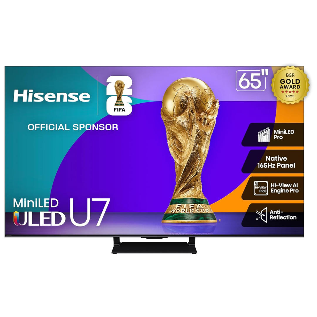 65" Hisense U7 Series 4K Ultra HD Smart QLED Mini-LED Google TV