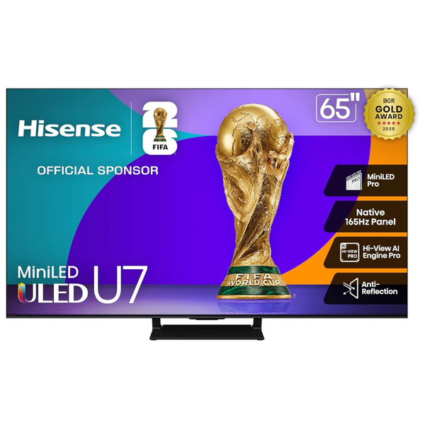 65" Hisense U7 Series 4K Ultra HD Smart QLED Mini-LED Google TV