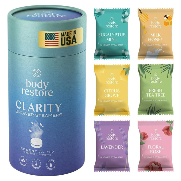 6-Pack Body Restore Aromatherapy Shower Steamers (Clarity)