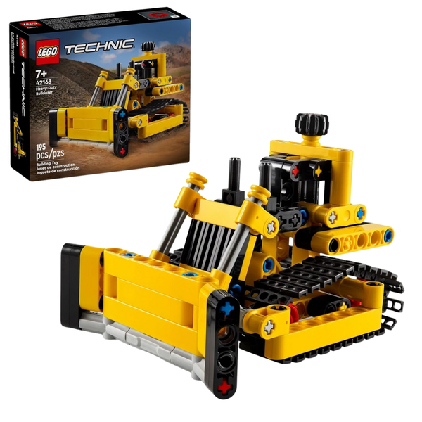 195-Piece LEGO Technic Heavy-Duty Bulldozer Building Toy Set (42163)