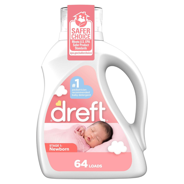 64 Loads Dreft Stage 1 Newborn Baby Liquid Laundry Detergent