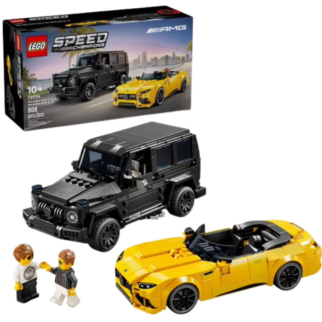 808-Piece LEGO Speed Champions Mercedes-AMG G 63 & SL 63 Car Set