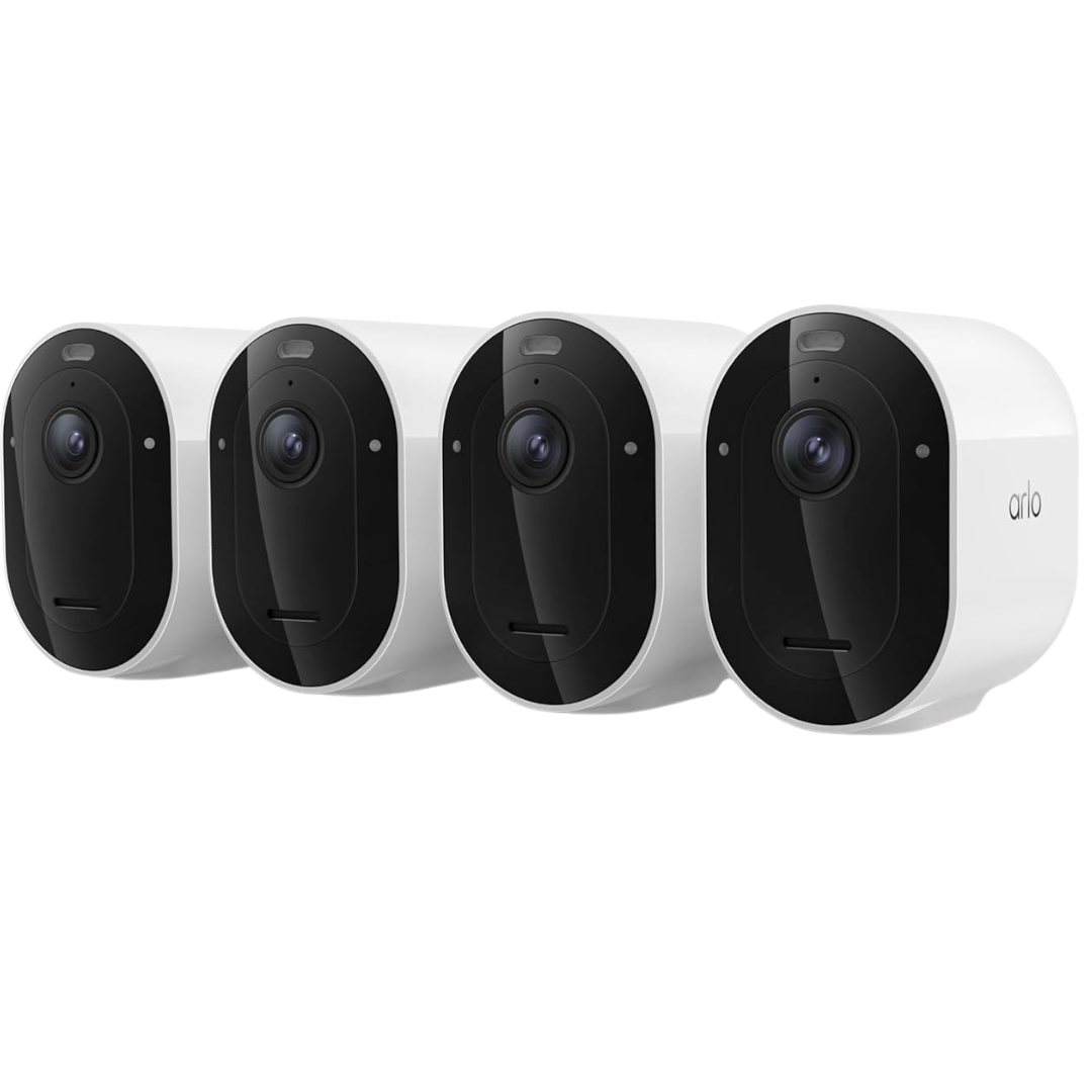 4-Pack Arlo Pro 6th Gen Wireless Outdoor 2K HDR Security Cameras (2025)