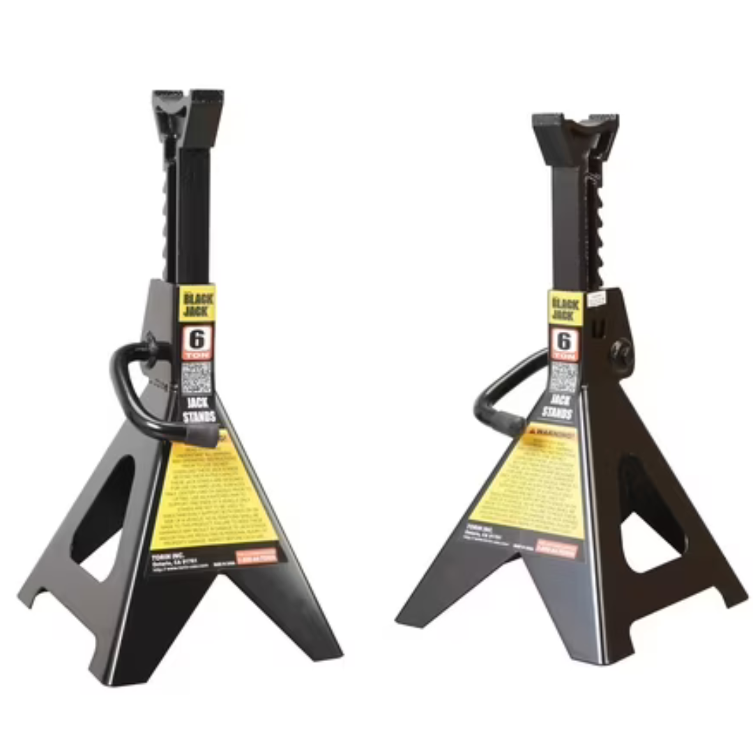 Torin Black Jack 6 Ton (12,000 LBs) Steel Jack Stands (Pair)
