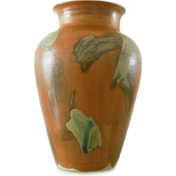 8.8" Green & Yellow Terracotta Decorative Flower Vase