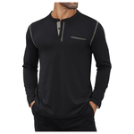 Men's Lightweight Color Contrast Henley Shirt