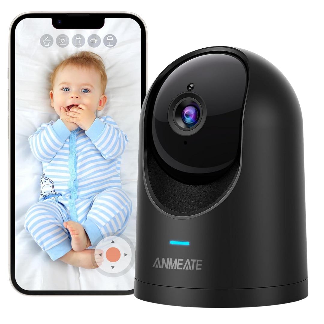 3K 5MP Indoor Pet/Baby Monitor Security Camera W/ Phone App