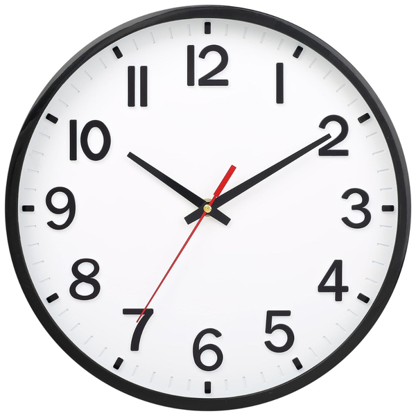 8" Silent Non Ticking Battery Operated Modern Wall Clock