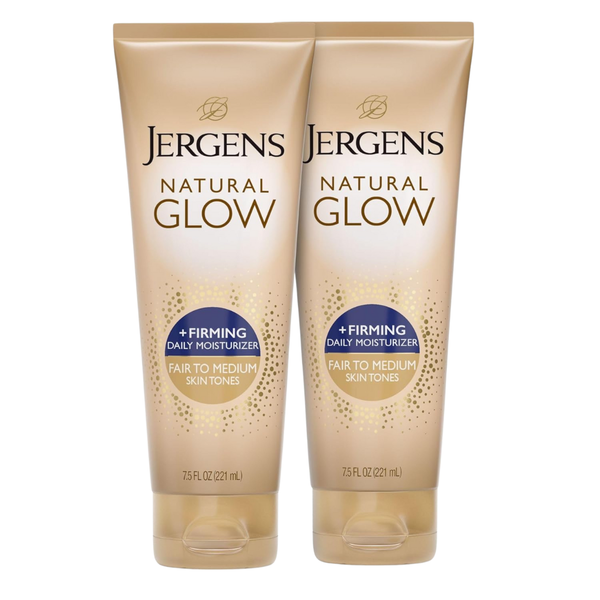 2-Pack 7.5 Fl Oz Jergens Natural Glow +Firming Self Tanner Body Lotion
