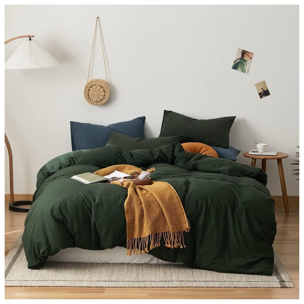 Jersey Knit Cotton Duvet Cover With Zipper Closure