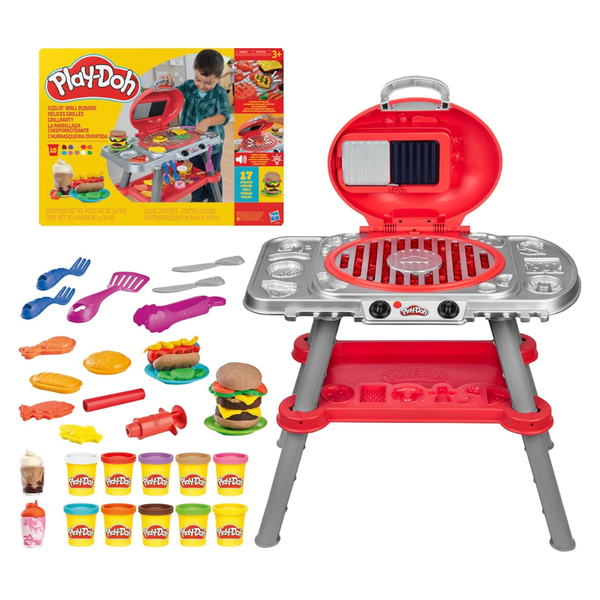 Play-Doh Sizzlin' Grill Playset W/ Lights & Sounds, 17 Accessories