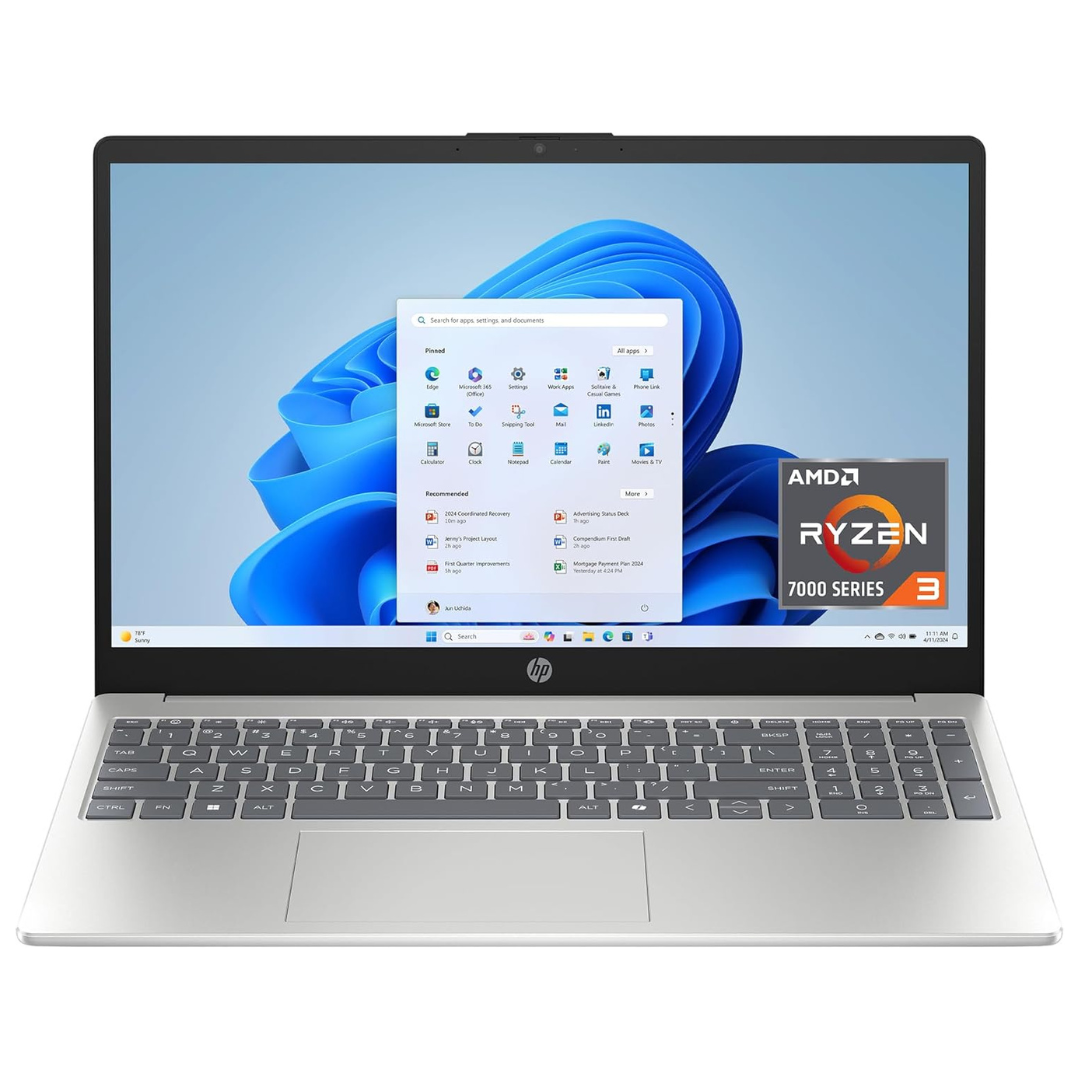 HP 15-fc0099nr 15.6" HD Touch Laptop (Ryzen 3 7320U / 8GB RAM / 128GB SSD)