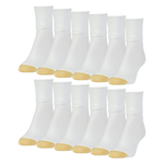 12-Pairs Women's Classic Turn Cuff Socks