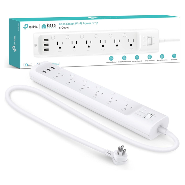 Kasa HS300 Smart Plug Power Strip With 6 Outlets And 3 USB Ports [Used - Like New]