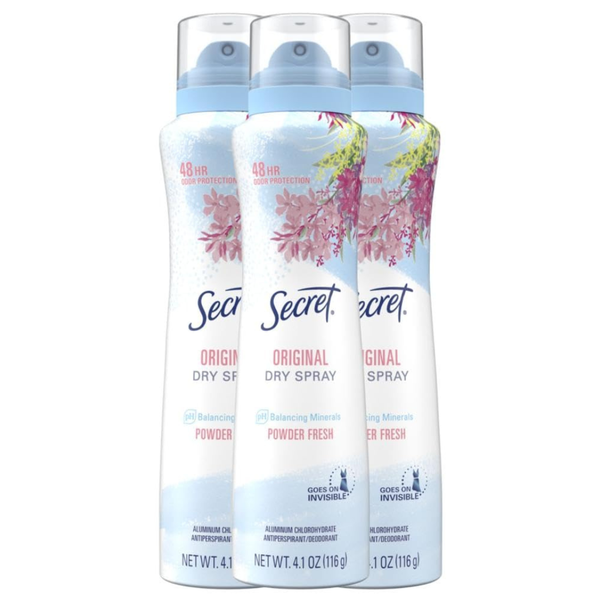 3-Pack Secret Dry Spray Antiperspirant And Deodorant For Women