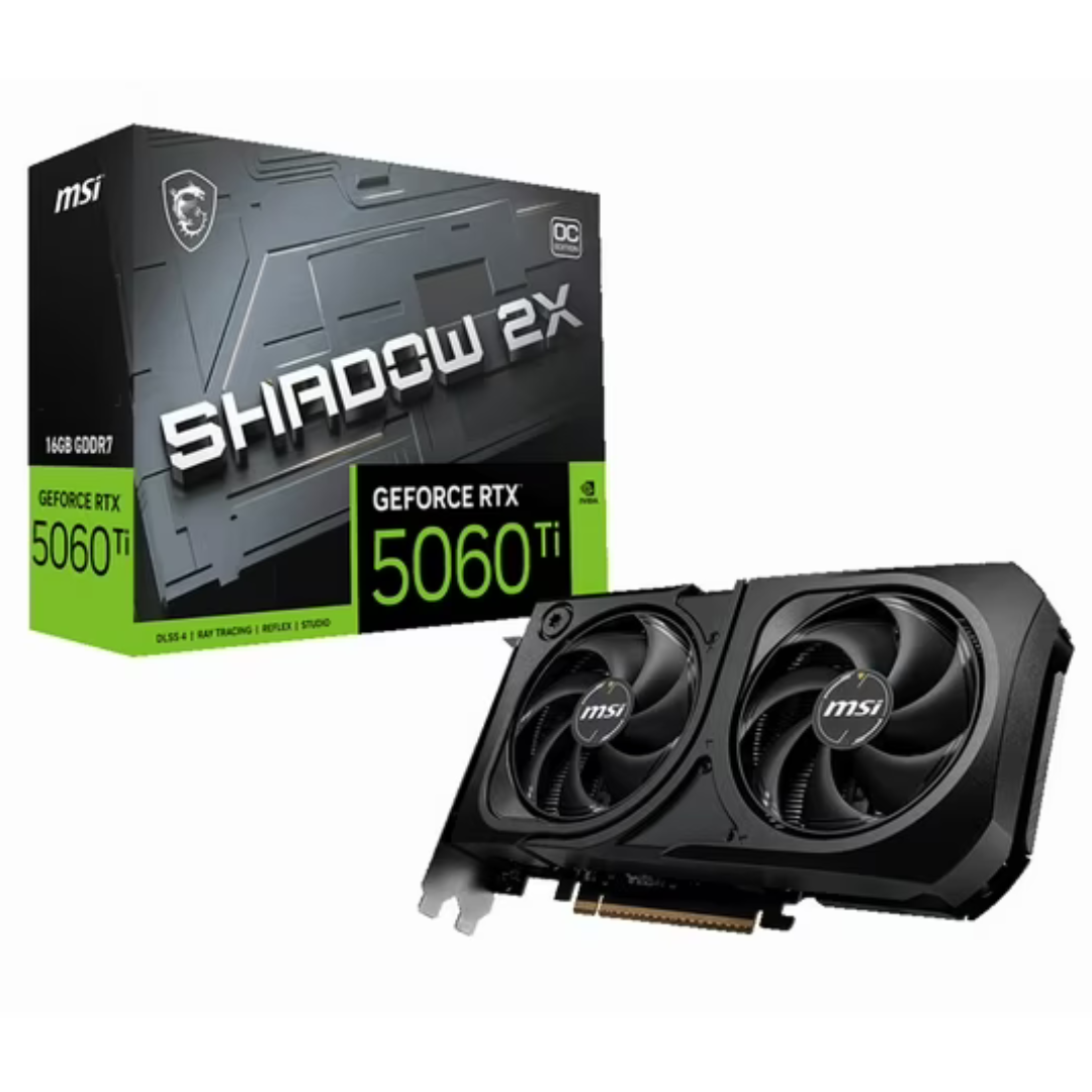 MSI SHADOW GeForce RTX 5060 Ti 16GB GDDR7 PCI Express 5.0 Graphics Card