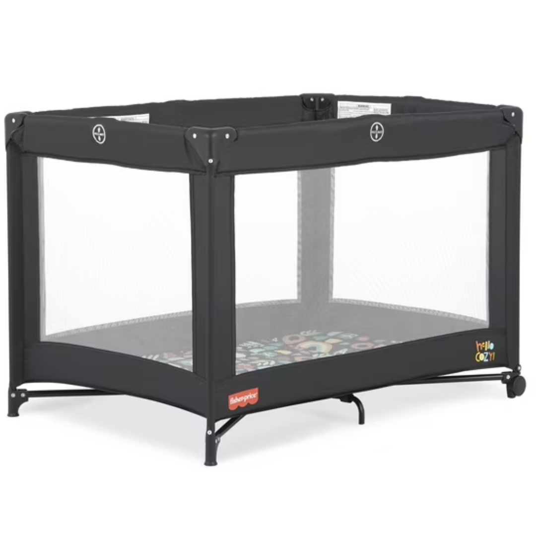 Fisher Price Play All Day Playard By Dream On Me (Rainbow Black)