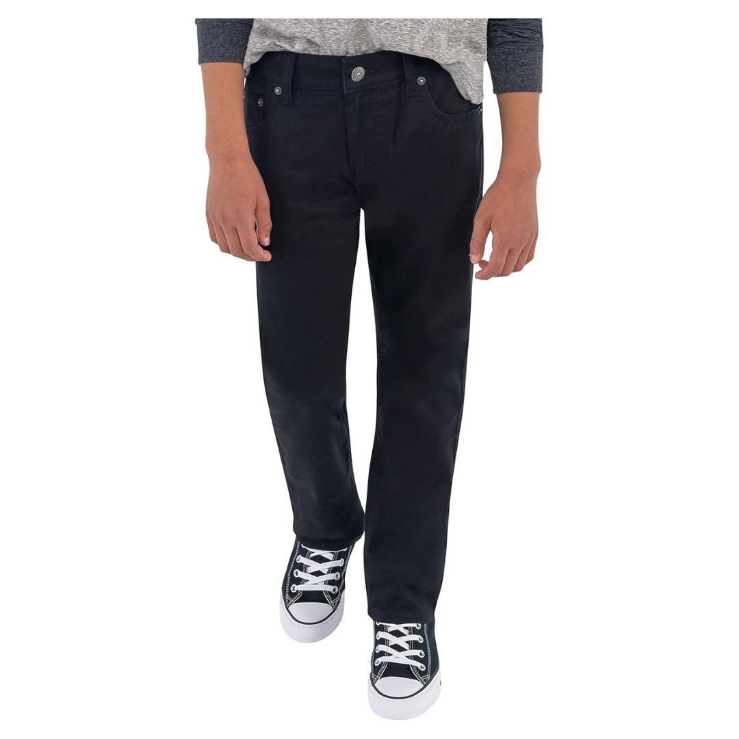 Levi's Boys' Toddler 511 Slim Fit Soft Brushed Pants (Black, 4T)