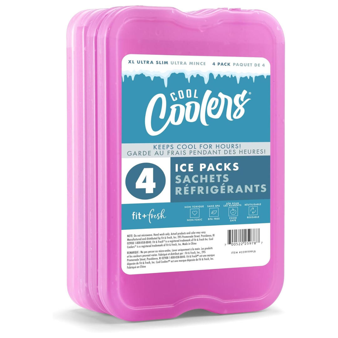 4-Pack Cool Coolers Reusable XL Slim Ice Packs