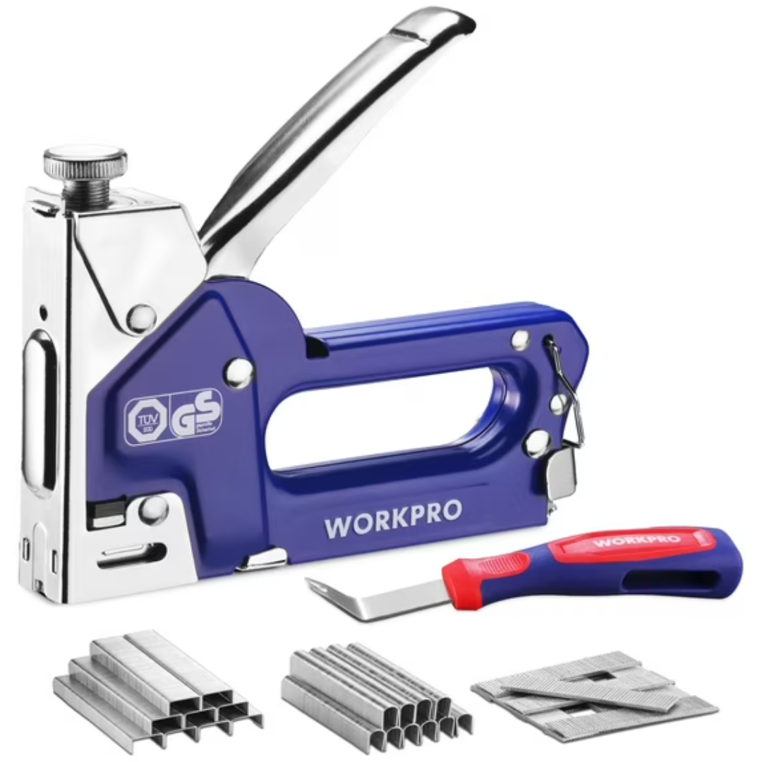 Workpro 3-in-1 Staple Gun Kit with 1500 Staples & Remover