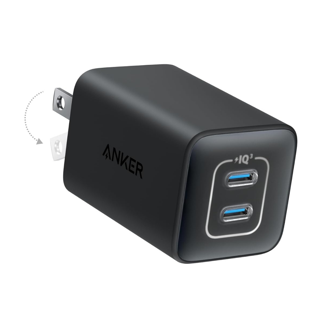 Anker Nano 3 47W 2-Port Compact Foldable USB-C GaN Charger
