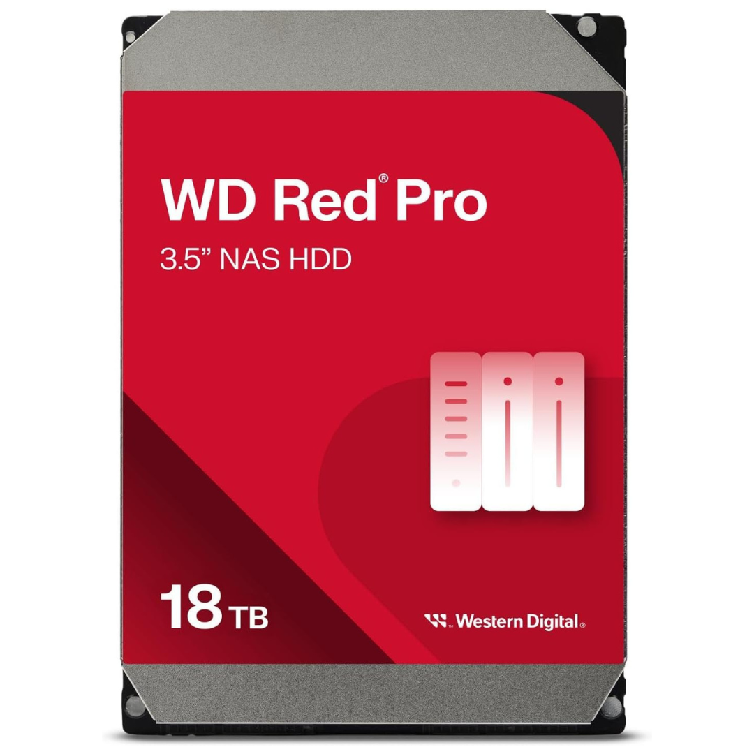 18TB WD Red Pro SATA III 3.5" Internal NAS Hard Drive (WD181KFGX)
