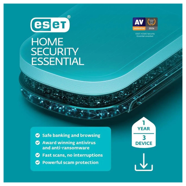 ESET Home Security Essential 2025 - 3 Devices/ 1 Year Download
