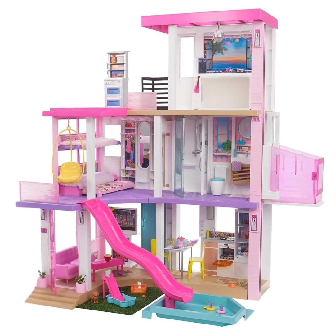 3.75-ft Barbie Dreamhouse 3-Story Dollhouse Playset With 75+ Accesssories