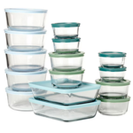 32-Piece Anchor Hocking Glass Food Storage Containers With Colorful Lids