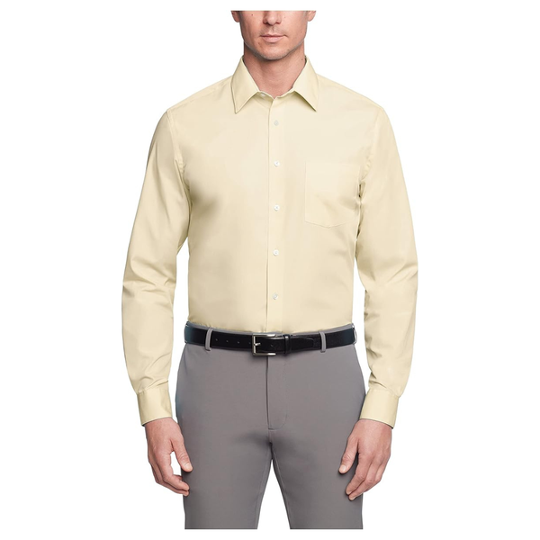 Van Heusen Men's Regular Fit Poplin Solid Dress Shirt