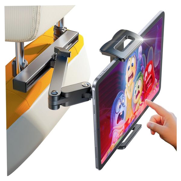 LISEN 3-in-1 Extendable Headrest Back Seat Car Mount Tablet Holder