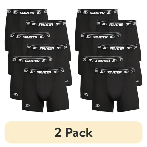 12-Pack Starter Mens Active Performance Boxer Briefs (Various)