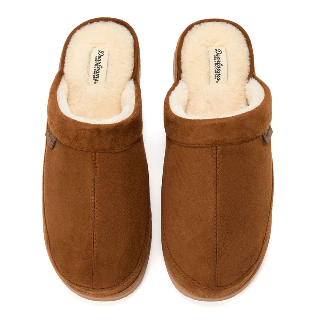 Dearfoams Cozy Comfort Men's Joseph Scuff Slippers (Various Colors & Sizes)