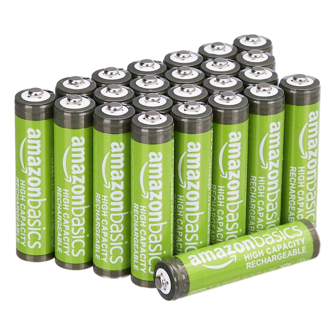 24-Pack Amazon Basics AAA High-Capacity 850 mAh Rechargeable Batteries