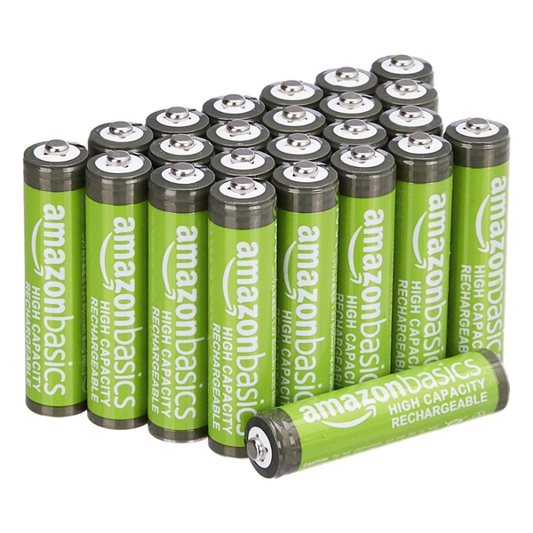 24-Pack Amazon Basics AAA High-Capacity 850 mAh Rechargeable Batteries