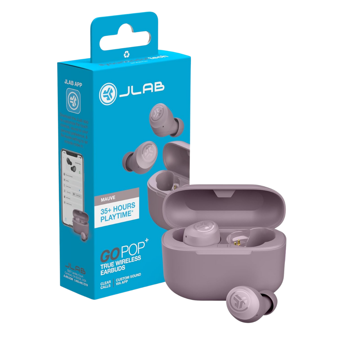 JLab Go Air Pop+ True Wireless Earbuds With Mic And USB-C Case