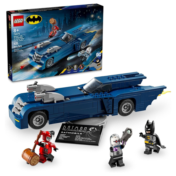 435-Piece LEGO DC Batman W/ Batmobile Vs Harley Quinn & Mr.Freeze (76274)