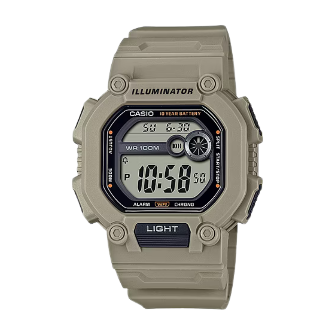 Casio W737HX Series Men's Digital Watch (Beige/XL Strap)