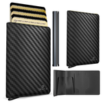 Gratia Slim Wallet For Men RFID Blocking, Minimalist Credit Card Holder