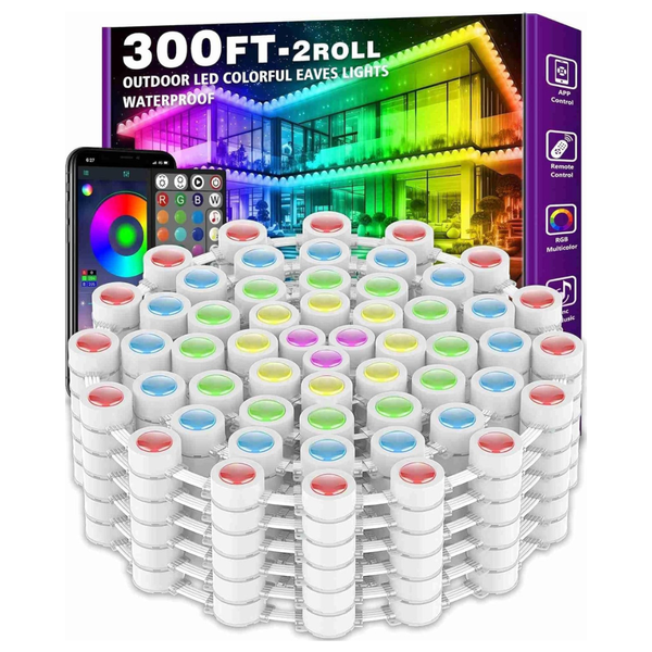 300ft IP67 Waterproof Permanent Outdoor RGB Lights