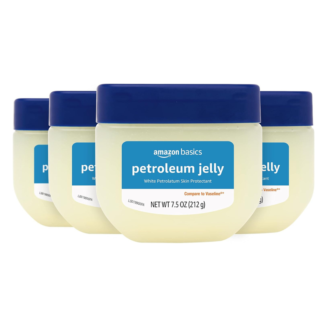 4-Pack Amazon Basics 7.5 Oz White Petroleum Jelly