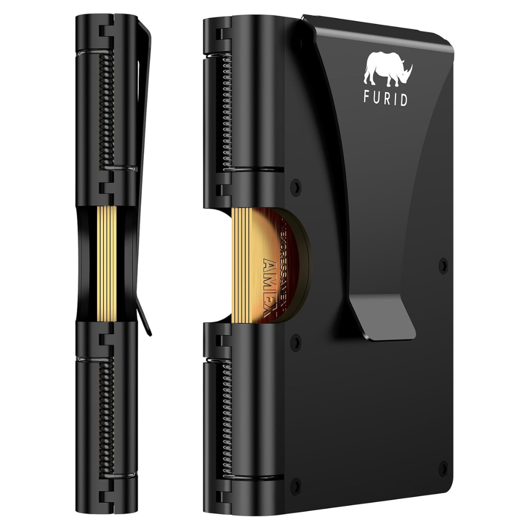Furid Men's Slim Metal RFID Wallet