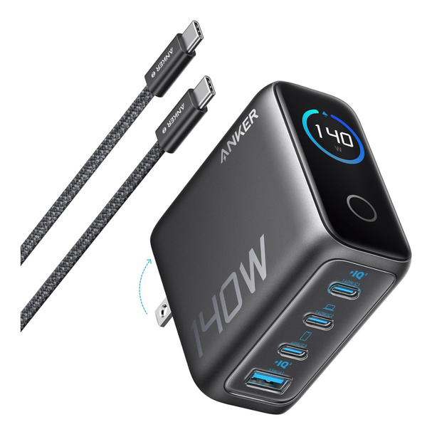 Anker 140W MAX 4-Port PD 3.1 USB-C Laptop Charger W/ Touch Control
