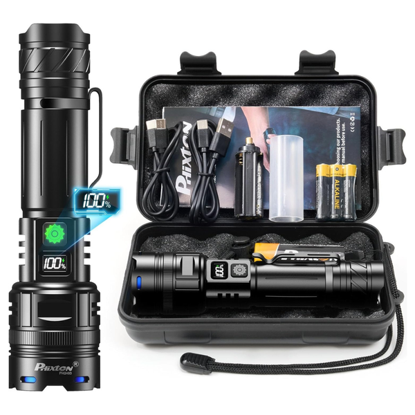Phixtonus 10000 High Lumens Rechargeable Flashlight
