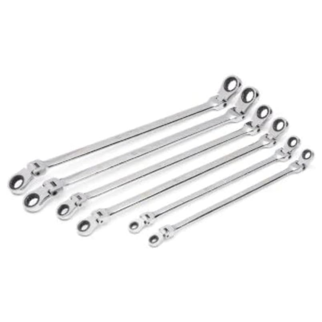 6-Piece GEARWRENCH 90-Tooth 12 Point Metric GearBox Double Flex Ratcheting Wrench Set