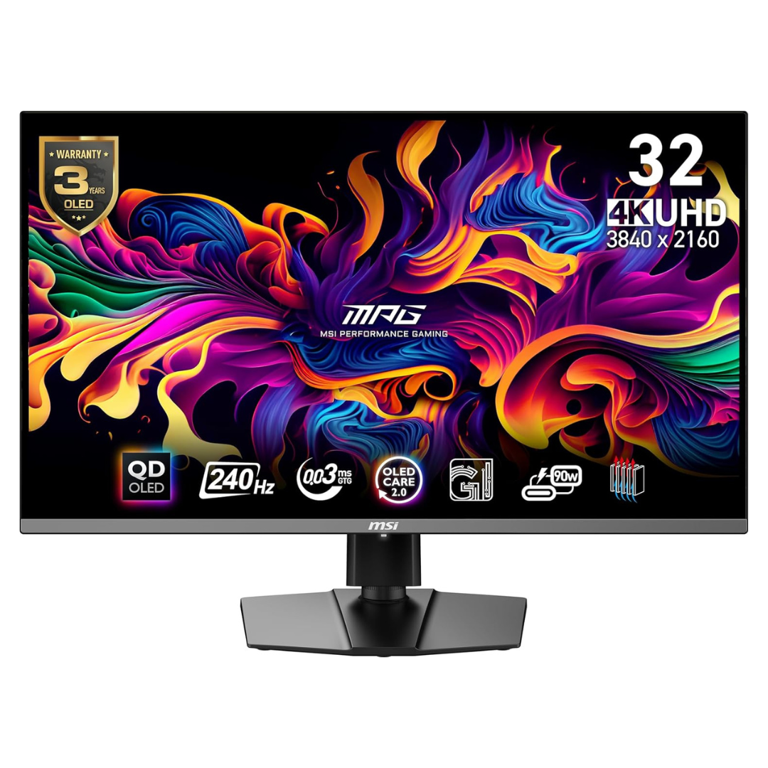32" MSI MPG 321URX 4K UHD 240Hz 0.03ms HDR QD-OLED Freesync Gaming Monitor